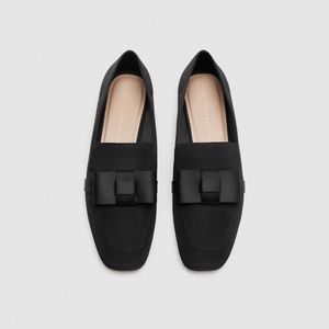 Black Satin Zara Loafers